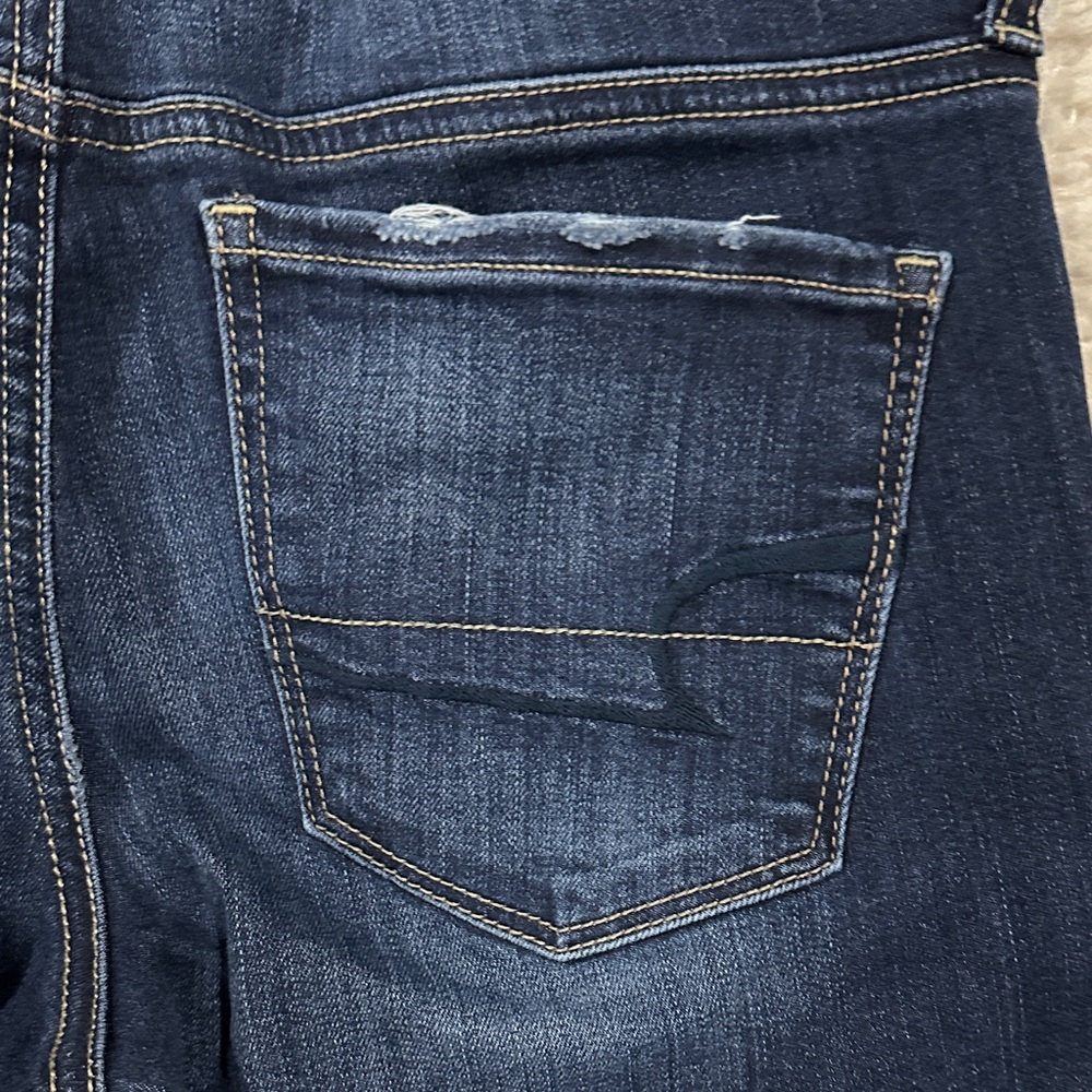 AMERICAN EAGLE OUTFITTERS Dark Indigo Skinny Jeans Sz 8 - Picture 11 of 14